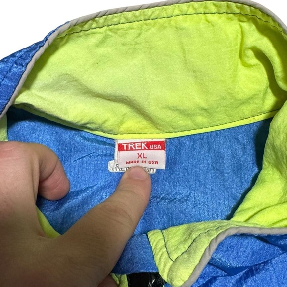 Vintage Trek USA‎ Union Made Lightweight Full Zip Windbreaker Adult XL - Picture 4 of 5